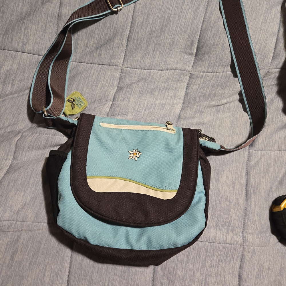 Sherpani Blue and Brown Crossbody Bag